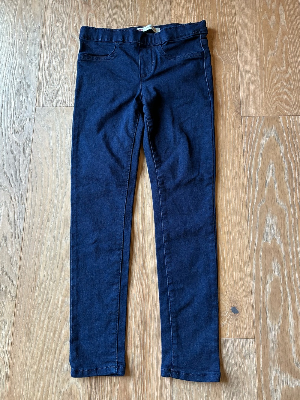 Levi’s Girls Jeggings Size 7 Deep Indigo Pull On Pants Dark Blue LIKE NEW